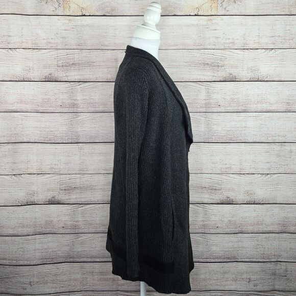 Athleta Knit Grey Sentinel Thermolite Merino Wool Blend Heavyweight Sweater Med - Picture 5 of 8